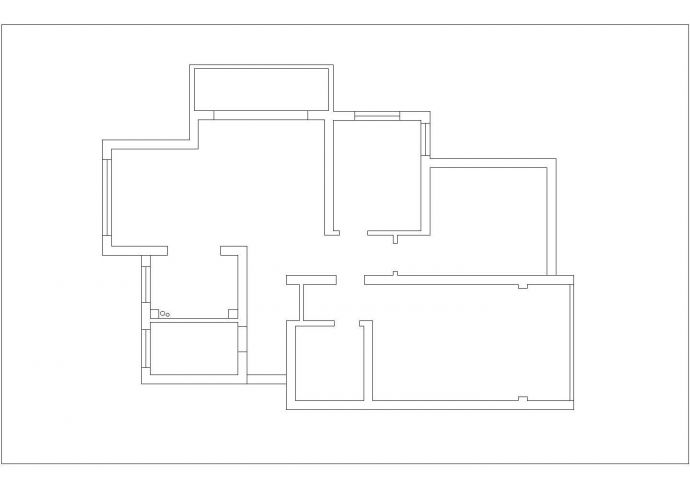 某地区标准住宅套房方案cad设计详图_图1