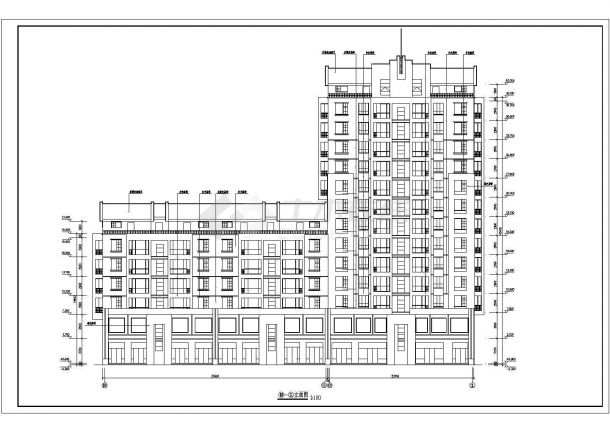 东北地区六层框架结构住宅建筑设计施工图-图二