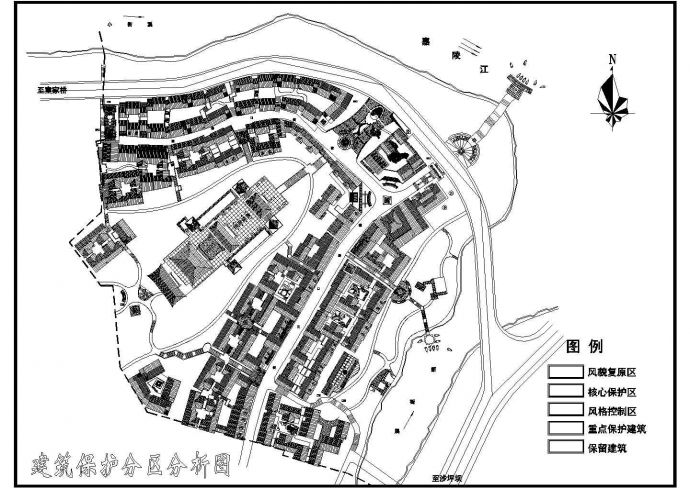 安徽省某乡镇住宅设计建筑CAD分析图_图1