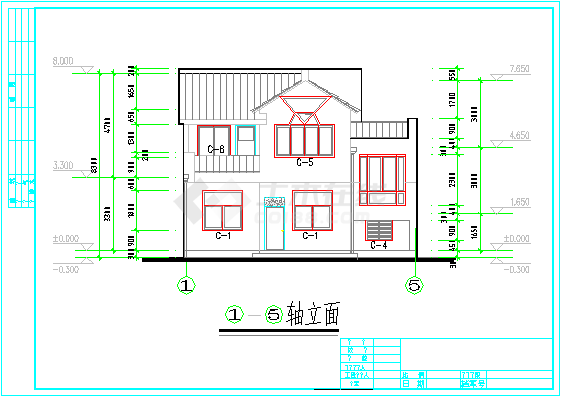 湖北新农村住宅设计方案（施工图）-图一