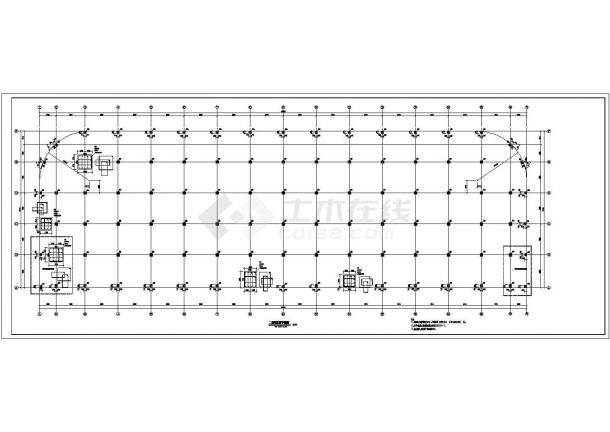 某地5层框架结构厂房结构施工图纸-图二