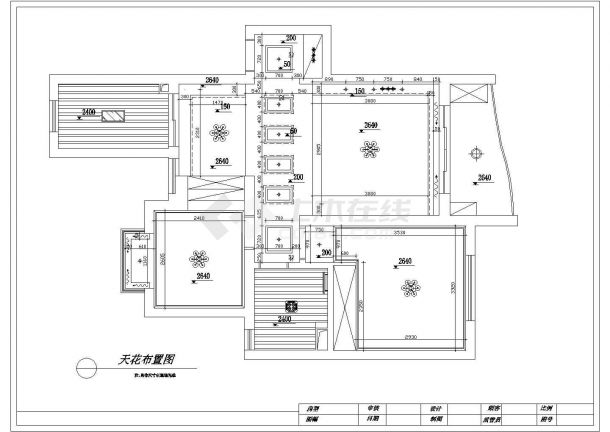 某住宅小区二室二厅室内设装修计施工图-图二