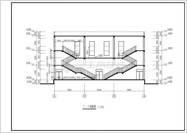 三层学校公共厕所建筑设计方案-图二