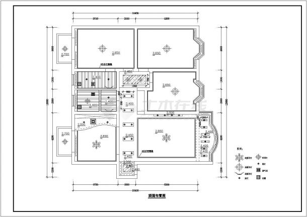 经典三室户型住宅cad装修施工设计图纸-图二