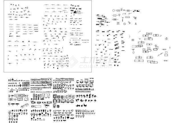 CAD建筑安装园林等综合素材图纸-图二
