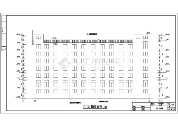 某地区7层框架结构宾馆建筑施工图-图一