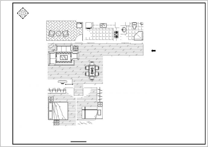 家装室内设计cad立面设计施工图纸_图1