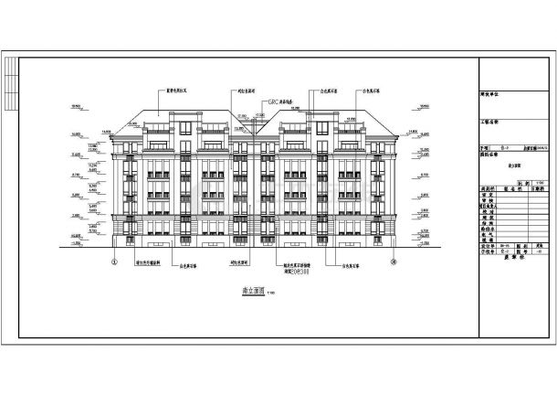 某六层住宅楼全套设计建筑CAD图纸-图一