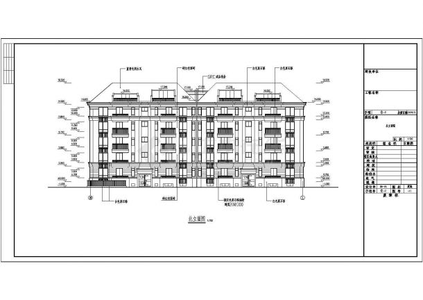 某六层住宅楼全套设计建筑CAD图纸-图二