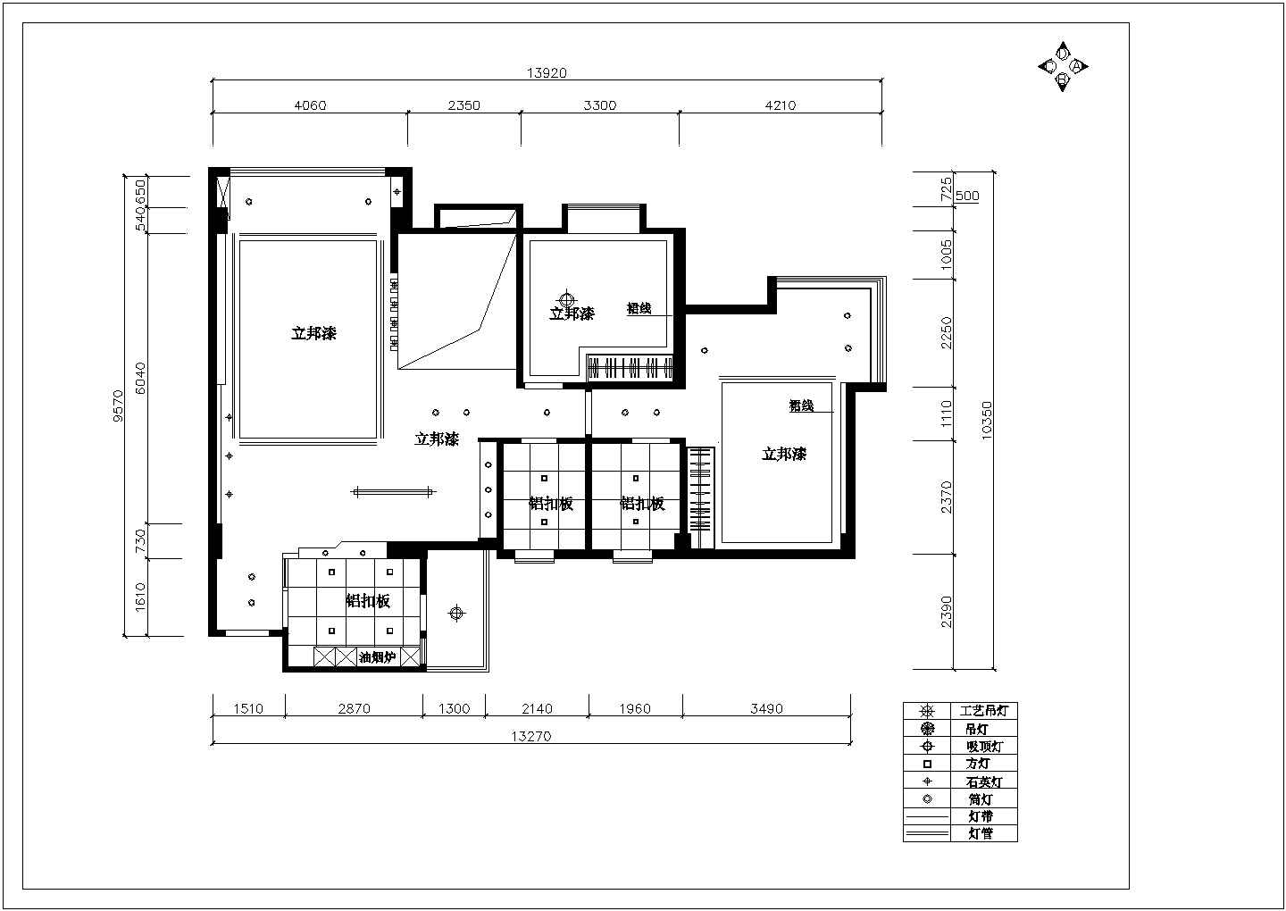 叠层花园洋房室内精装修cad设计施工图纸