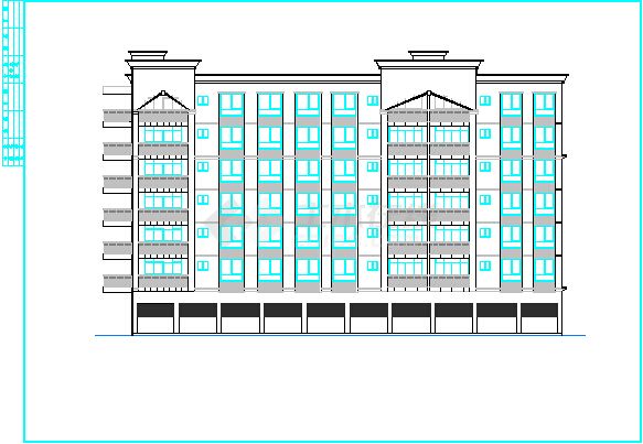 某地七层框架结构住宅楼建筑施工图-图一