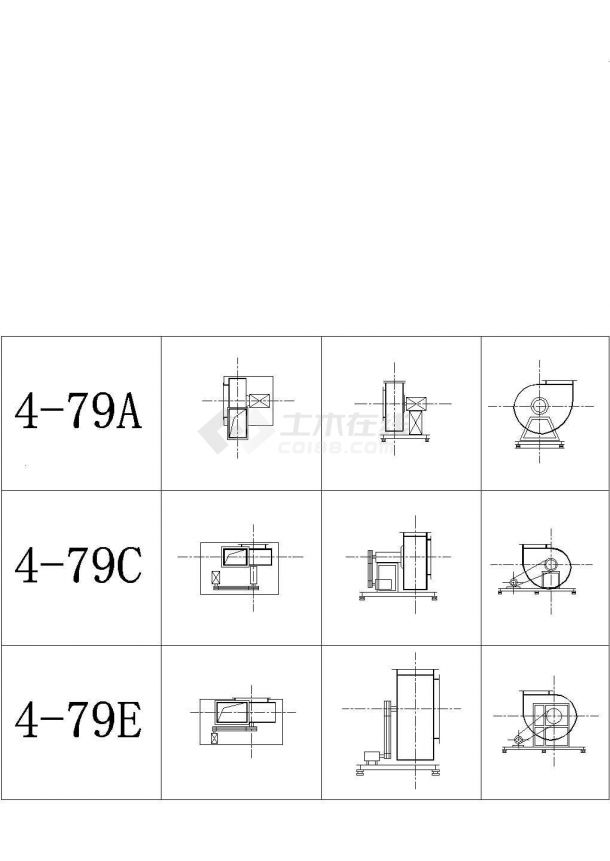 ACE型离心风机大样图-图一