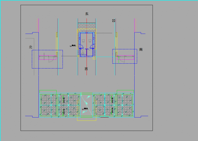 某入口大门设施CAD设计施工图纸_图1