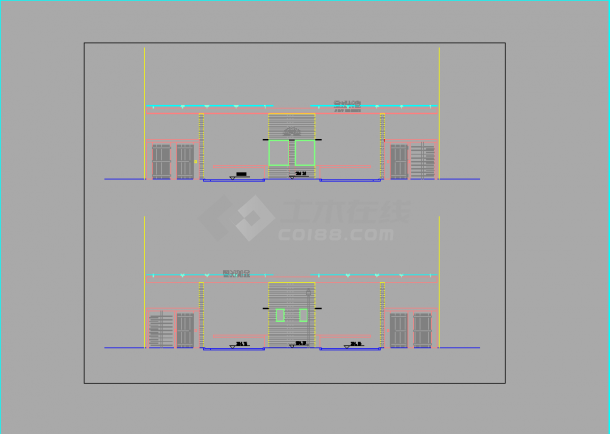 某入口大门设施CAD设计施工图纸-图二