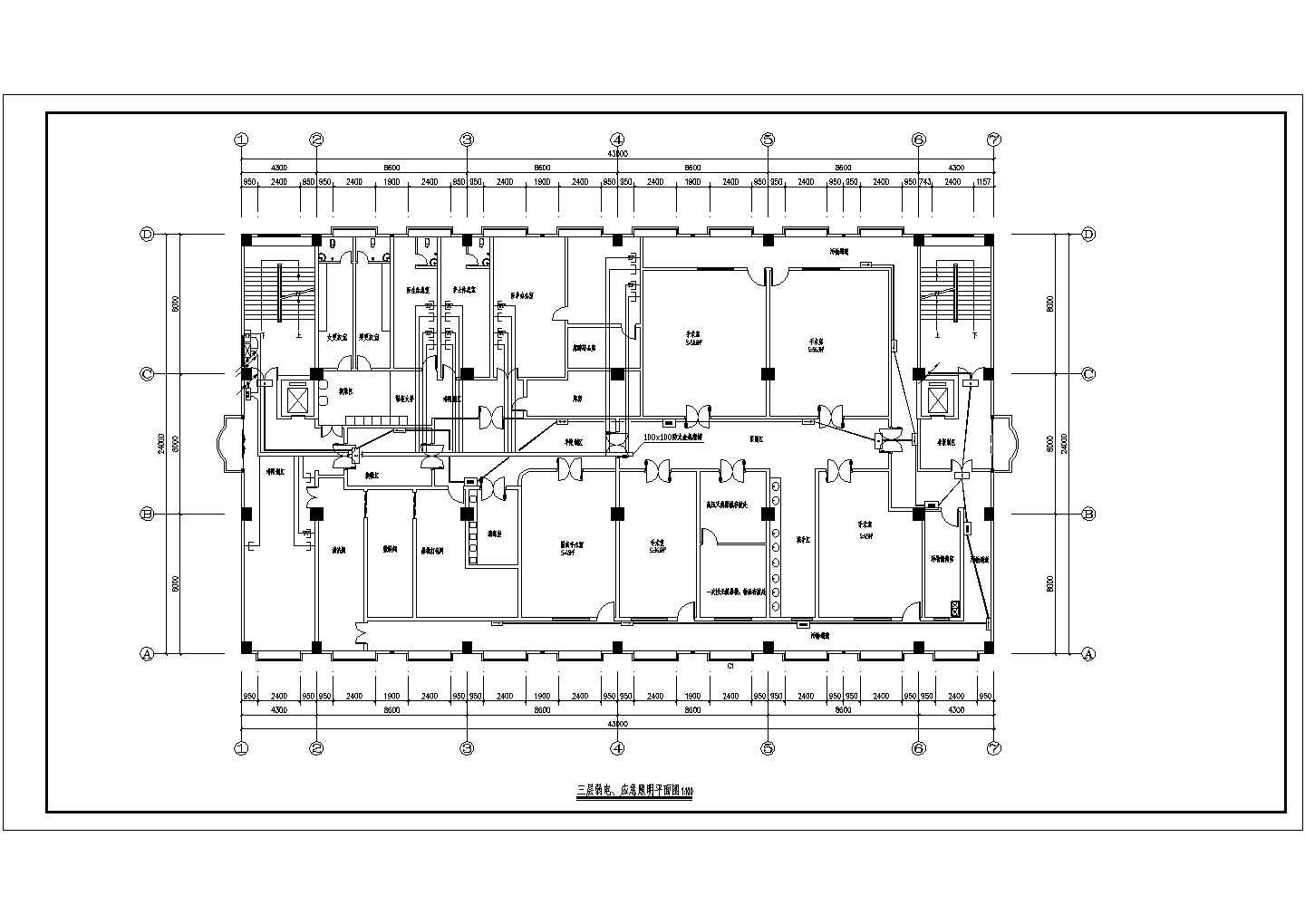 某门诊大楼建筑电气CAD设计图纸
