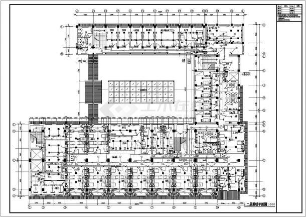 某地区医院综合楼建筑电气CAD设计施工图纸-图一