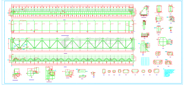 某工厂房50t吊车梁建筑设计施工CAD图-图一