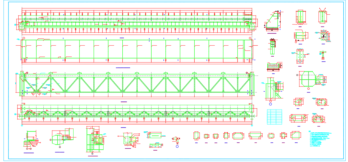 某工厂房50t吊车梁建筑设计施工CAD图