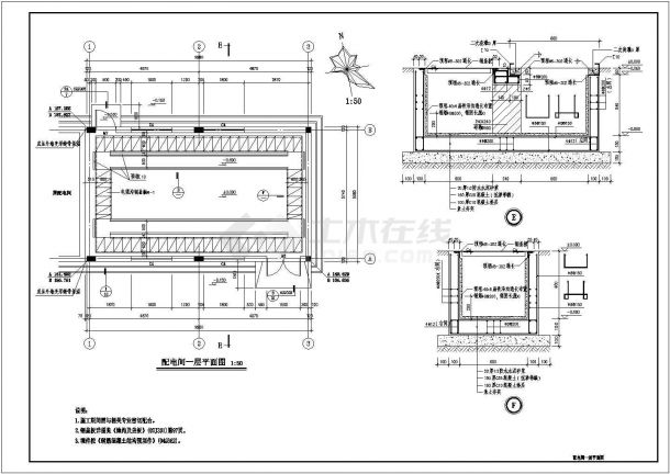 某地电子配件公司车间全套建筑施工图纸-图一