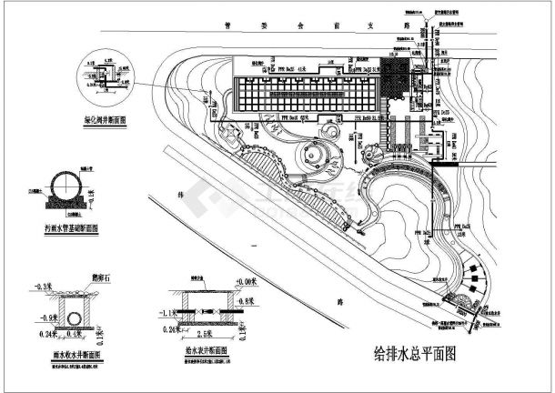 【河南】新城小区西游园景观室外排水管工程施工图-图二