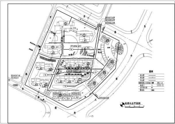 某地区某花园综合住宅区详细规划cad图-图一
