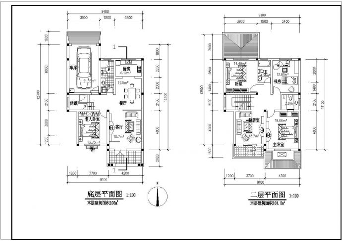 某市教育建筑设计研究院有限公司独院别墅设计cad图_图1