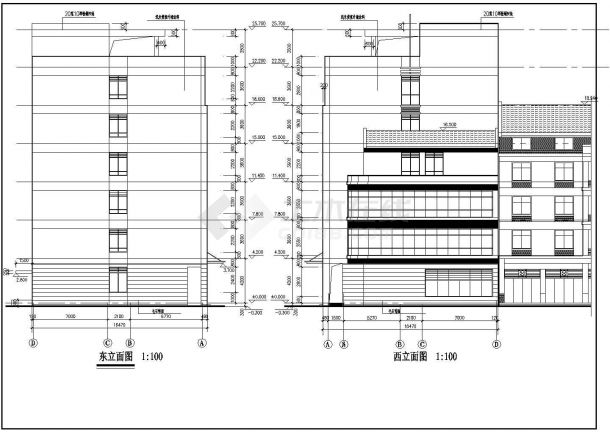 某地六层框架宾馆全套建筑设计施工图-图二
