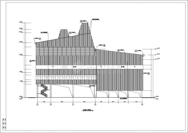 某大型厂房建筑设计施工方案CAD图-图一
