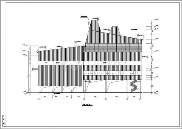 某大型厂房建筑设计施工方案CAD图-图二