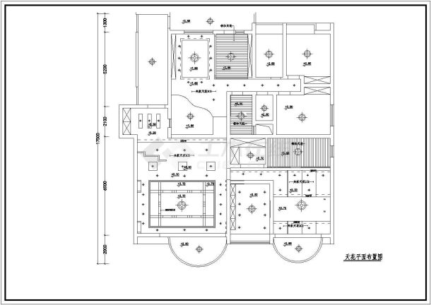 某住宅楼室内装修cad施工方案图纸-图二