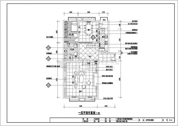 某地跃层住宅装饰设计施工图(附效果图)-图二