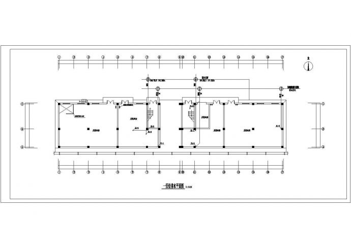 某戊类厂房和仓库建筑设计施工平面图_图1