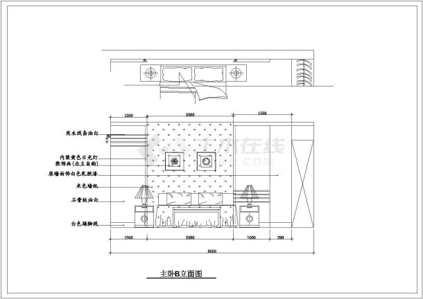 某地区全套错层别墅装修设计施工cad图纸-图二