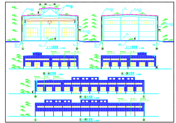 某地厂区生产车间建筑设计方案图纸