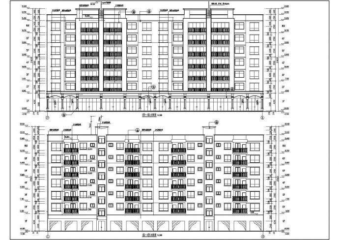 【广西】七层底框砖混结构住宅楼建筑设计施工图_图1