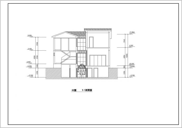 某地二层全套别墅建筑方案设计施工图_图1