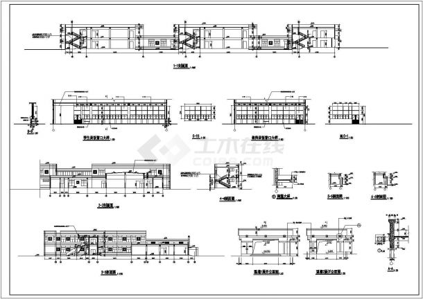 东海市二层框架结构学校食堂建筑施工图-图二