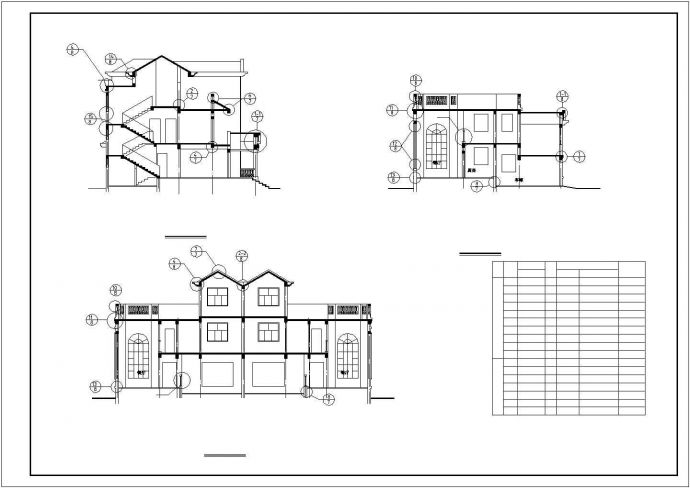 某地三层砖混结构别墅建筑设计施工图_图1