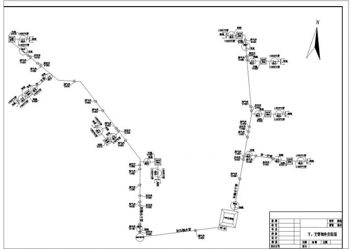 二级扬水灌区配套工程管网压力布置初步设计图纸_图1