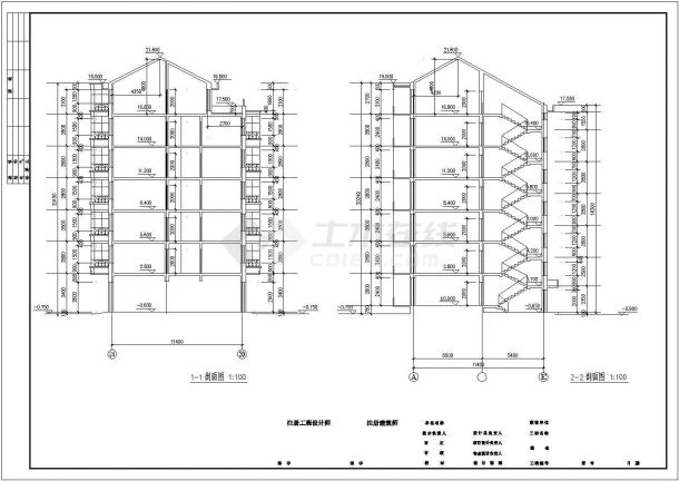 某多层住宅的建筑CAD的图纸图示-图一