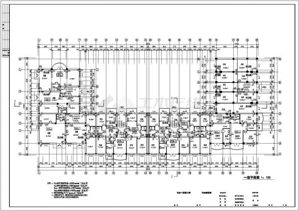 某多层住宅的建筑CAD的图纸图示-图二