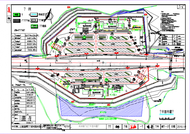 高速公路服务区场内结构规划总平面图-图一