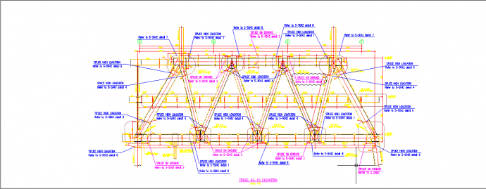 某巨型桁架建筑cad施工设计图纸_图1