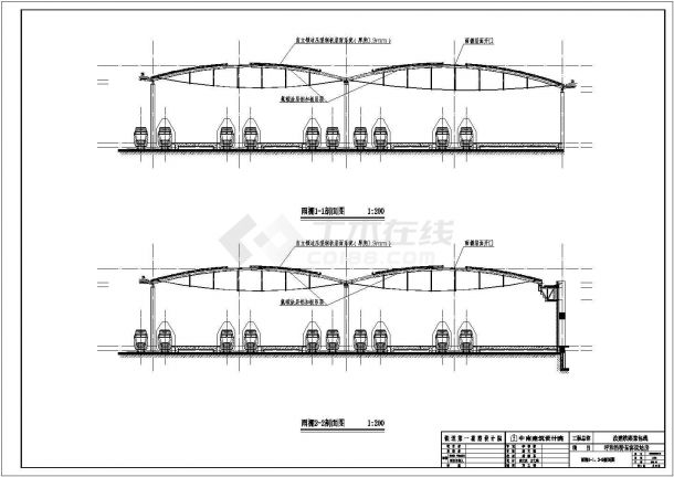 呼和浩特市火车站建筑详细cad设计施工图-图一