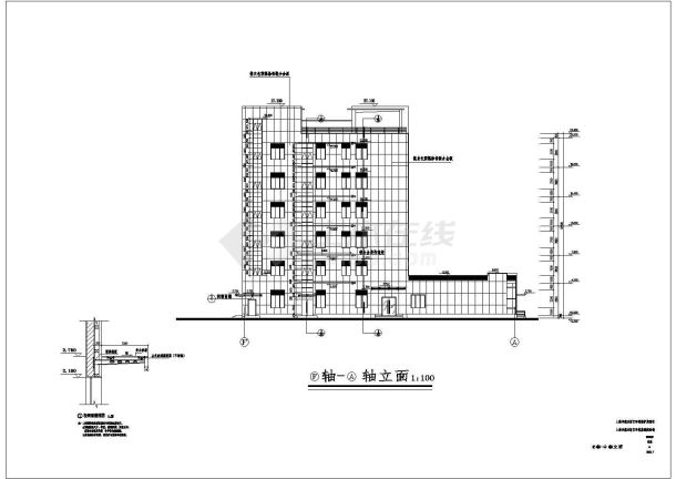 上海新区某六层环境监测实验楼建筑设计施工图-图二