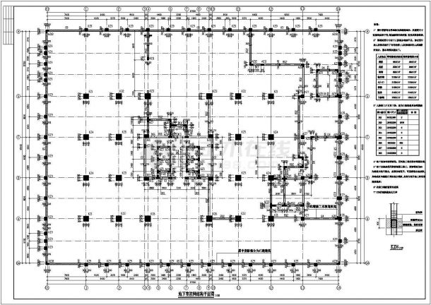 海南省二十三层框剪结构办公楼结构施工图-图二