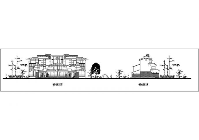 河南省某城市排式住宅方案设计方案图_图1