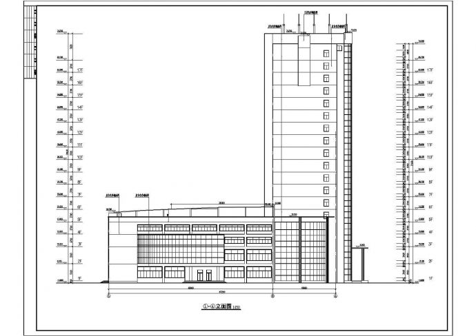 某地17层框剪结构办公楼建筑设计施工图_图1
