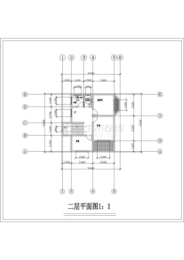 某地家庭小别墅平立剖面建筑设计图-图一