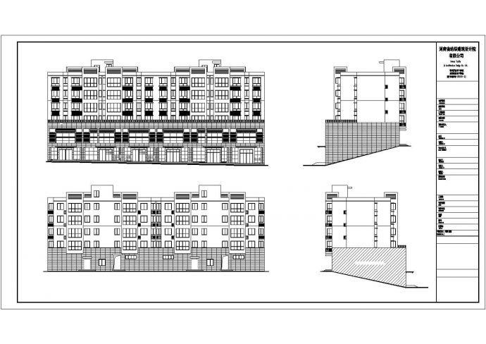 多层整套带商业建筑详细设计cad图纸_图1